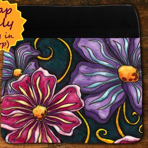 Florale Klappe für Umhängetasche mit langem Gurt, Klappe für Hippie Kuriertasche, Klappe für lässige Umhängetasche für Frauen oder Teenager Geschenk