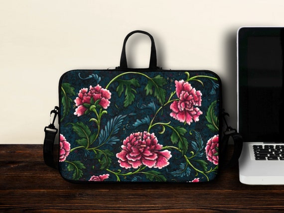 Borsa per laptop stampata rosa cineserie, borse per laptop peonie  neo-vittoriane da donna, 6 taglie dalla custodia per tablet da 10 pollici  alla borsa per laptop da 17 pollici -  Italia