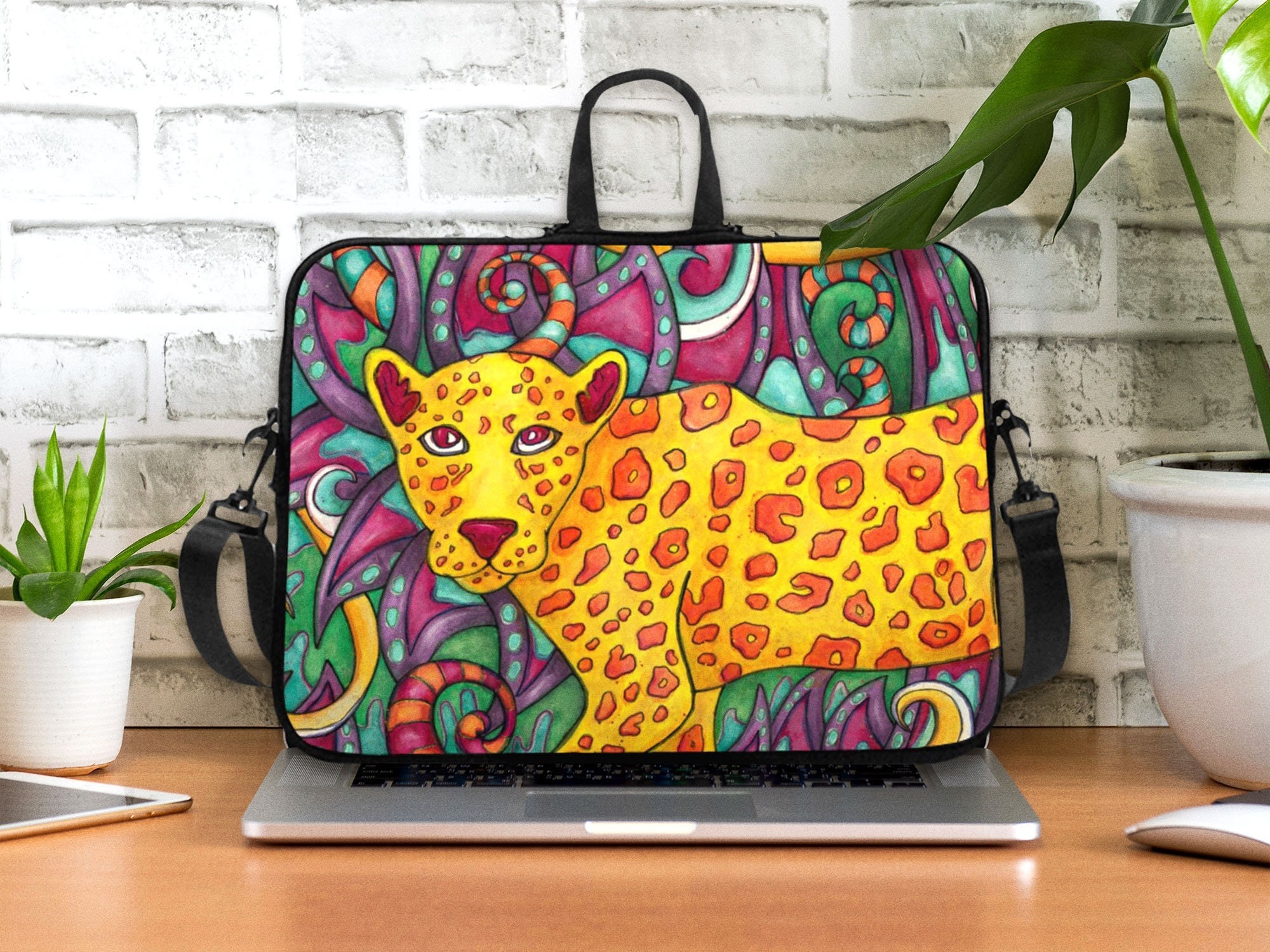  Laptop Case Bag Animal Leopard Skin Print 15.6 16 inch Laptop  Sleeve Bag Notebook Briefcase with Shoulder Strap Messenger Work Bag for  Women Men : Electronics