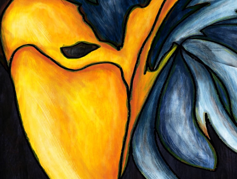 digital painting printed on canvas Bald eagle painting