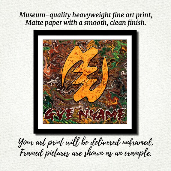 Gye Nyame Adinkra Symbol Poster, West African Wall Art - Etsy