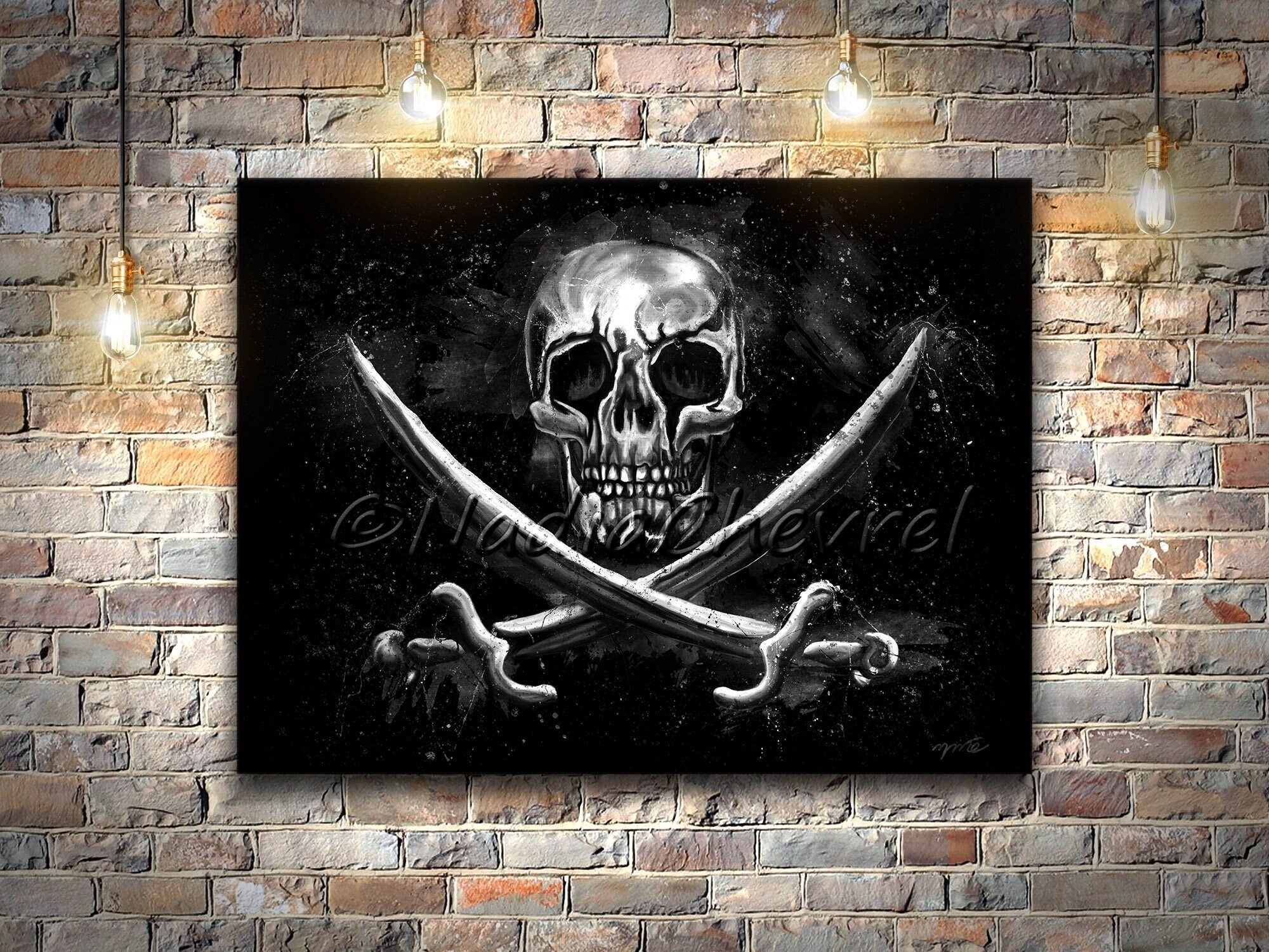 Tête de mort sabre pirates -  France