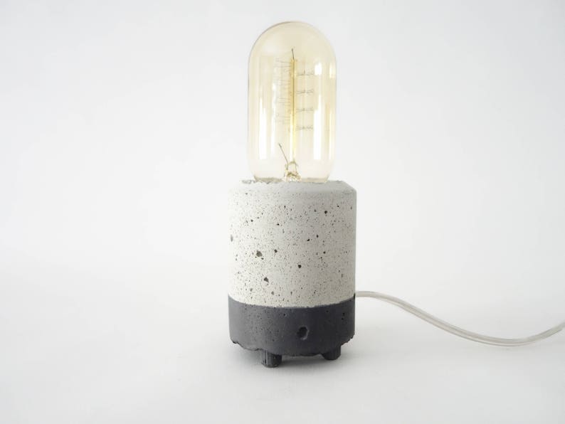 Concrete Lamp Table Desk Home Decor Image 0
