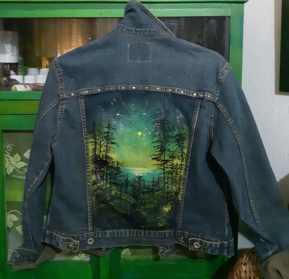 hand painted denim jacket