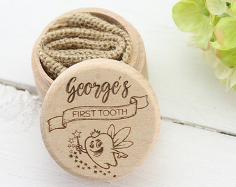 Tooth Fairy Box, Tooth Fairy Holder, Custom Name, Laser Engraved Wooden Box, Personalised Tooth Fairy Box, Money Box, Coin Box