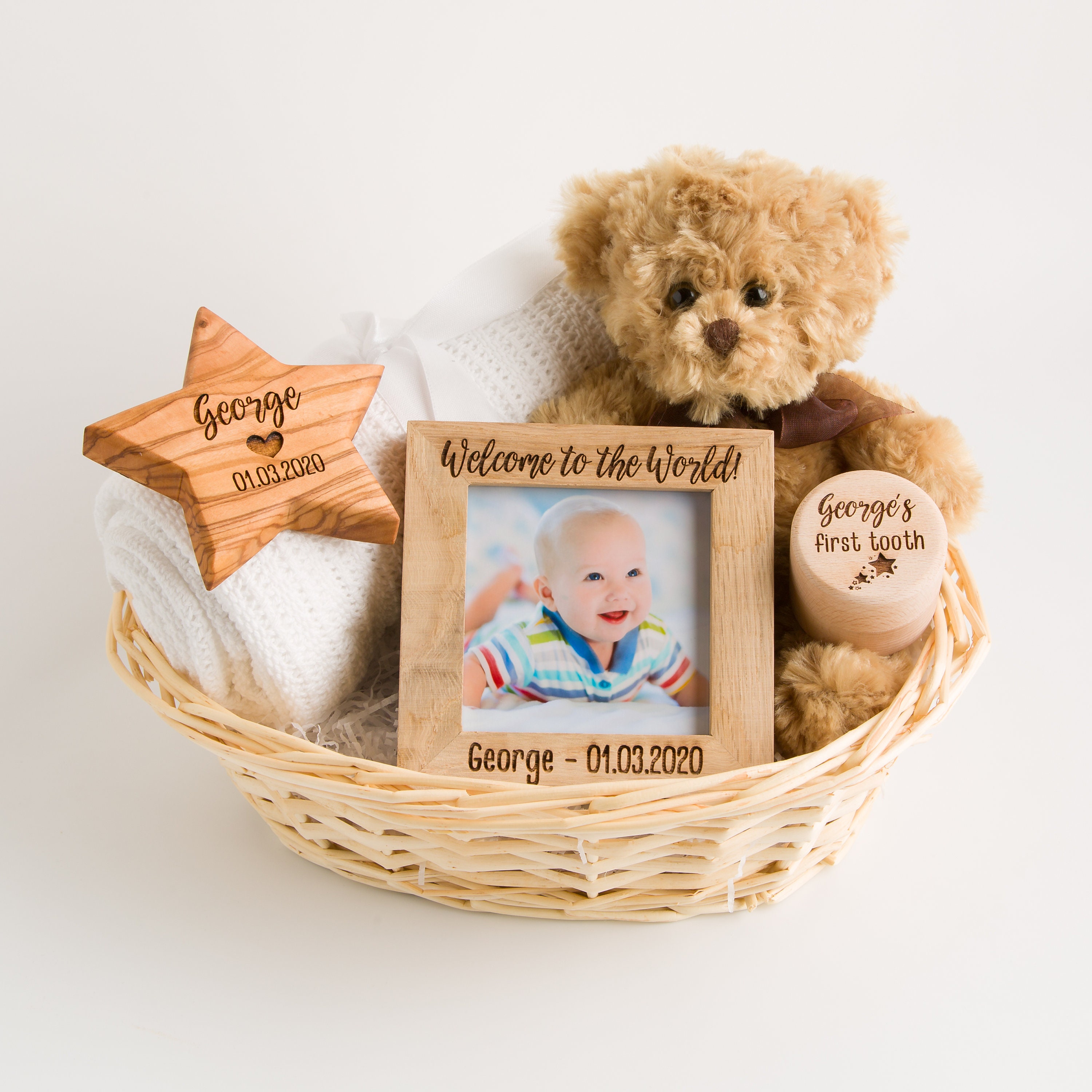 Personalised Deluxe New Baby Gift Basket New Mum and Baby - Etsy