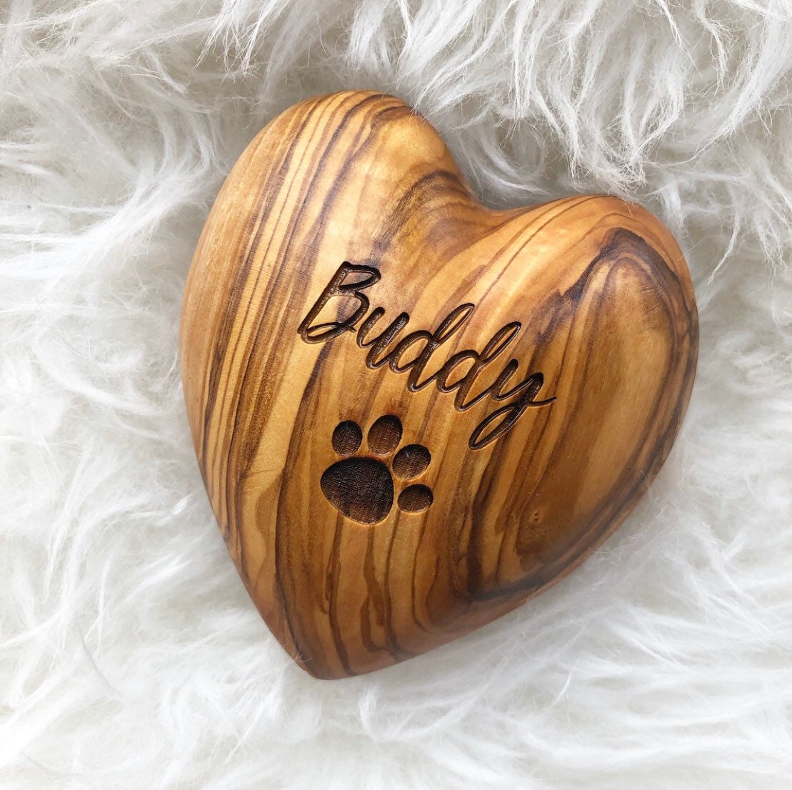 Memorial de mascota personalizado de madera con forma de corazón y huella de pata, regalo de condolencias por pérdida de animal, adorno de puente arcoíris para perro y gato.