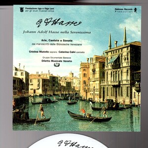 La Musica a Venezia, J.A. Hasse nella Serenissima : arie, cantate e sonate CD