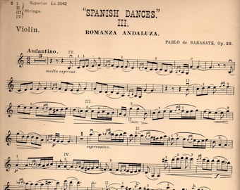 Spanish Dances for violin and piano, Masterpieces, Carl Fischer sheet music