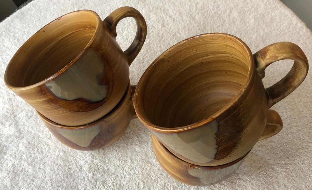 Sango Splash 4951 Stoneware Extralarge Mugs Set 4 Etsy