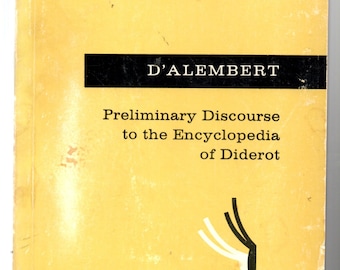 D'Alembert Preliminary Discourse to the Encyclopedia of Diderot paperback book