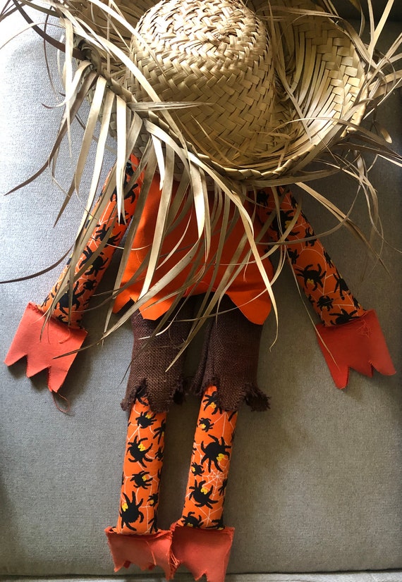 Large Halloween Pumpkin Head Scarecrow Ragdoll - Etsy