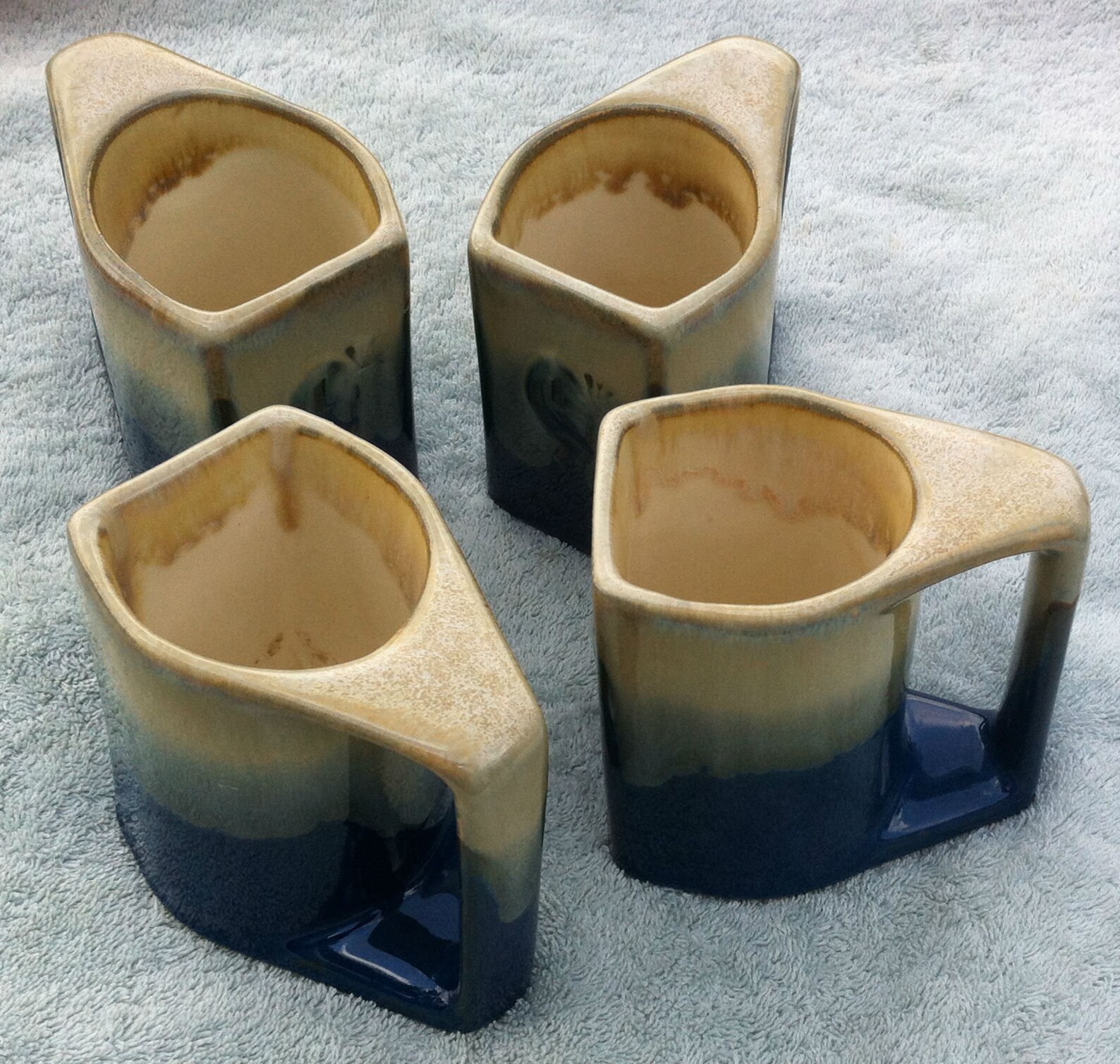 Padilla mugs 4 with stand and relief art Etsy