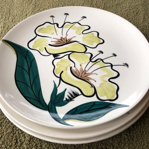 Blue Ridge hand painted snack plates (3 different)
