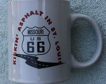Kicking Asphalt on Rt 66 coffee cup (St. Louis)