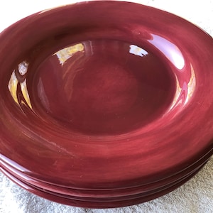 Tabletops Unlimited Espana cherry tint dinner plates (4)