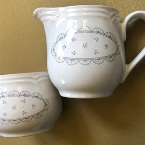 Victoriana Japan Creamer and sugar bowl w/o lid
