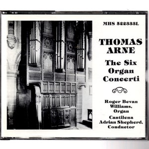 Thomas Arne The Six Organ Concerti 2 CD set