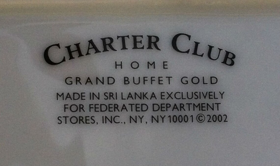 Charter Club Home Grand Buffet Gold Plato De Verduras De 2 Etsy Espa a