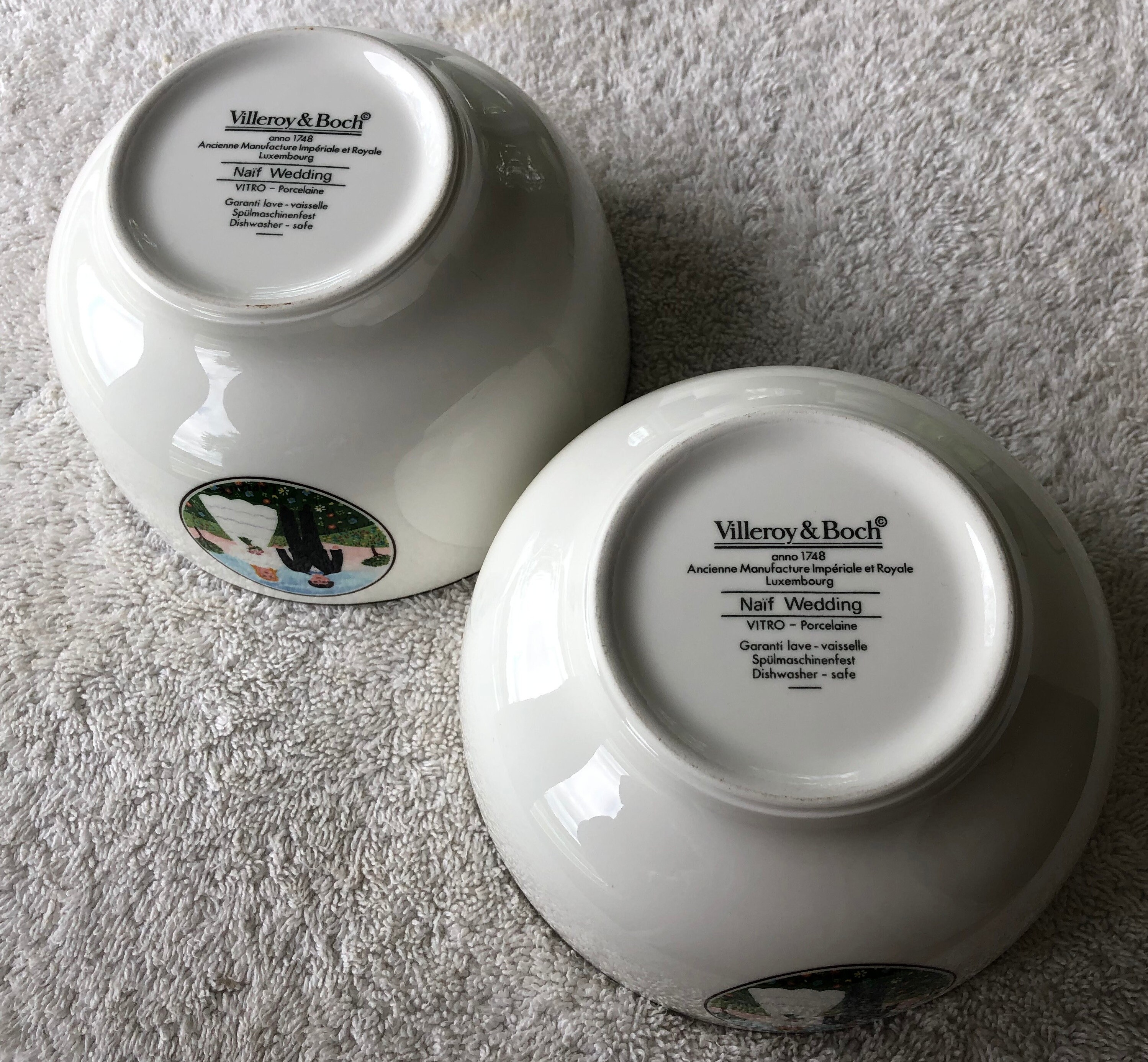 Villeroy and Boch Naif Dinner Plates in Porcelain, Designed by Gérard
