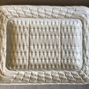 Basket weave large+ white platter/centerpiece for Macy&#39;s, Italy