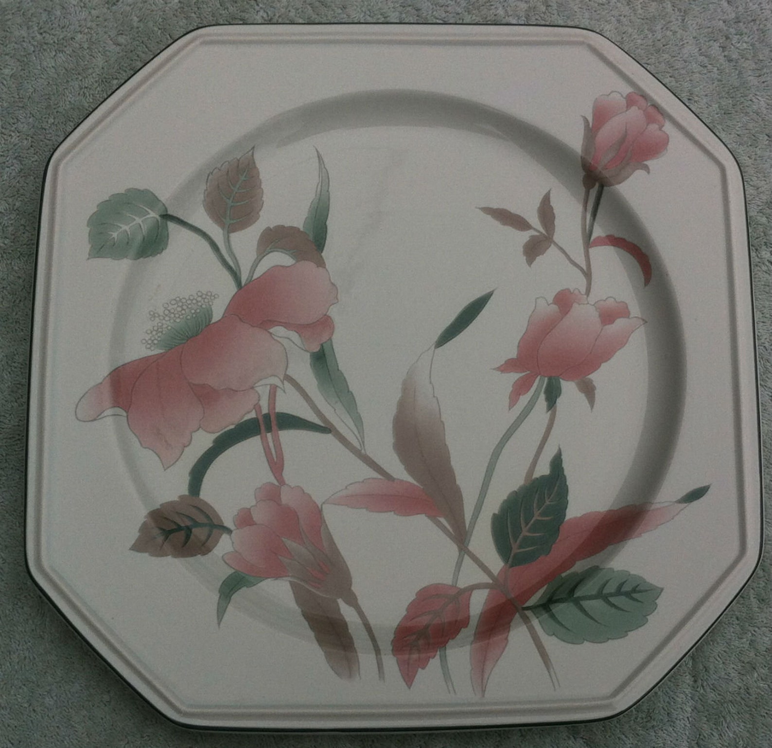 Mikasa Silk Flowers Cake Plate and Ceramic Server and 12 Etsy