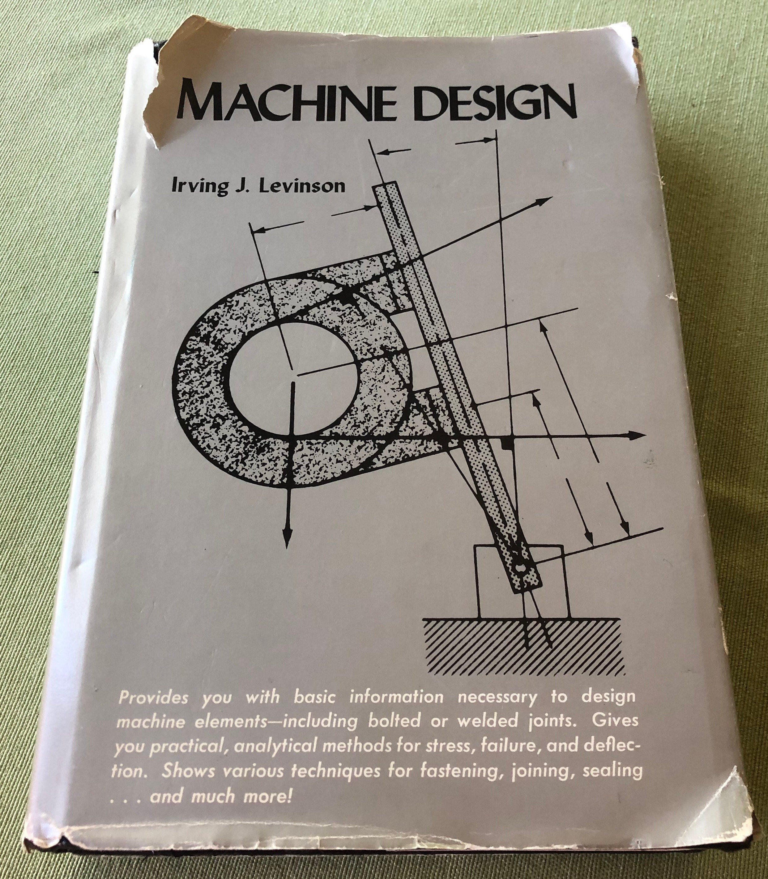 Machine Design by Irving Levinson Hardback Book - Etsy
