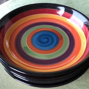 Philippe Richard Rondo striped individual pasta bowls (4)