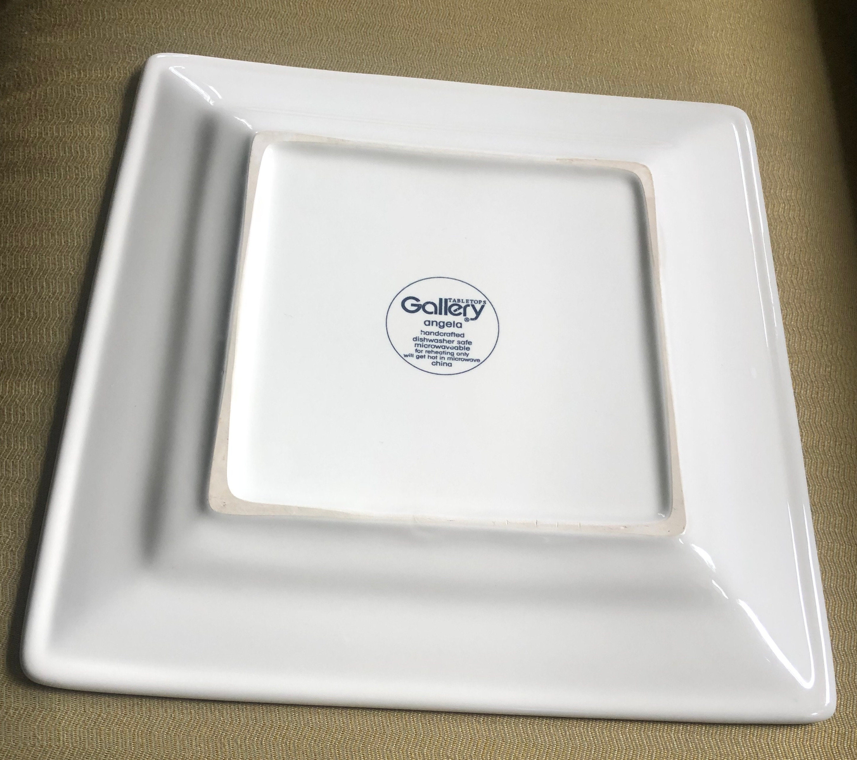 Tabletops Gallery Angela Square Dinner Plates 4 Etsy