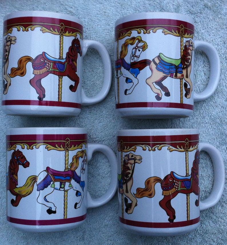 Carousel Mug Set (4) - Etsy