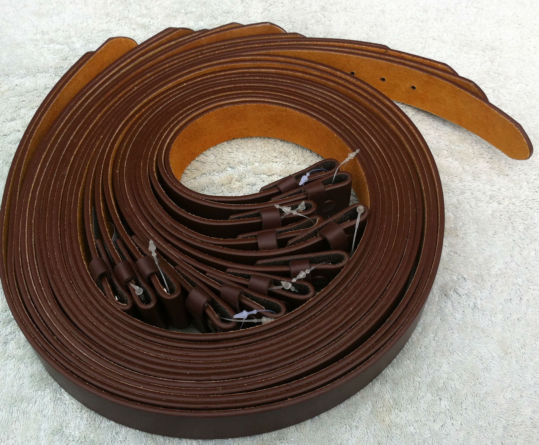 Leather Belts Men's 'large' Without Buckles 11 Etsy UK