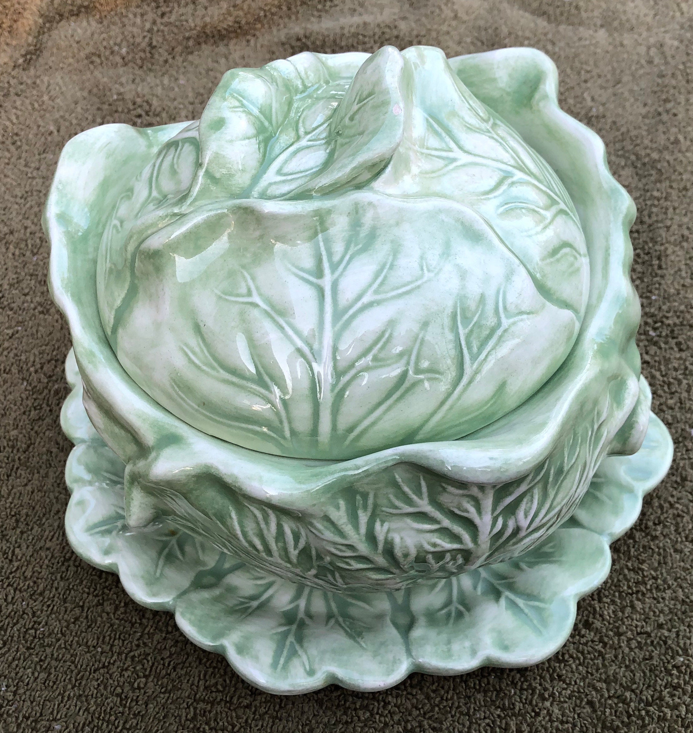 Cabbage Shaped 3 Piece Vegetable Bowl Etsy UK