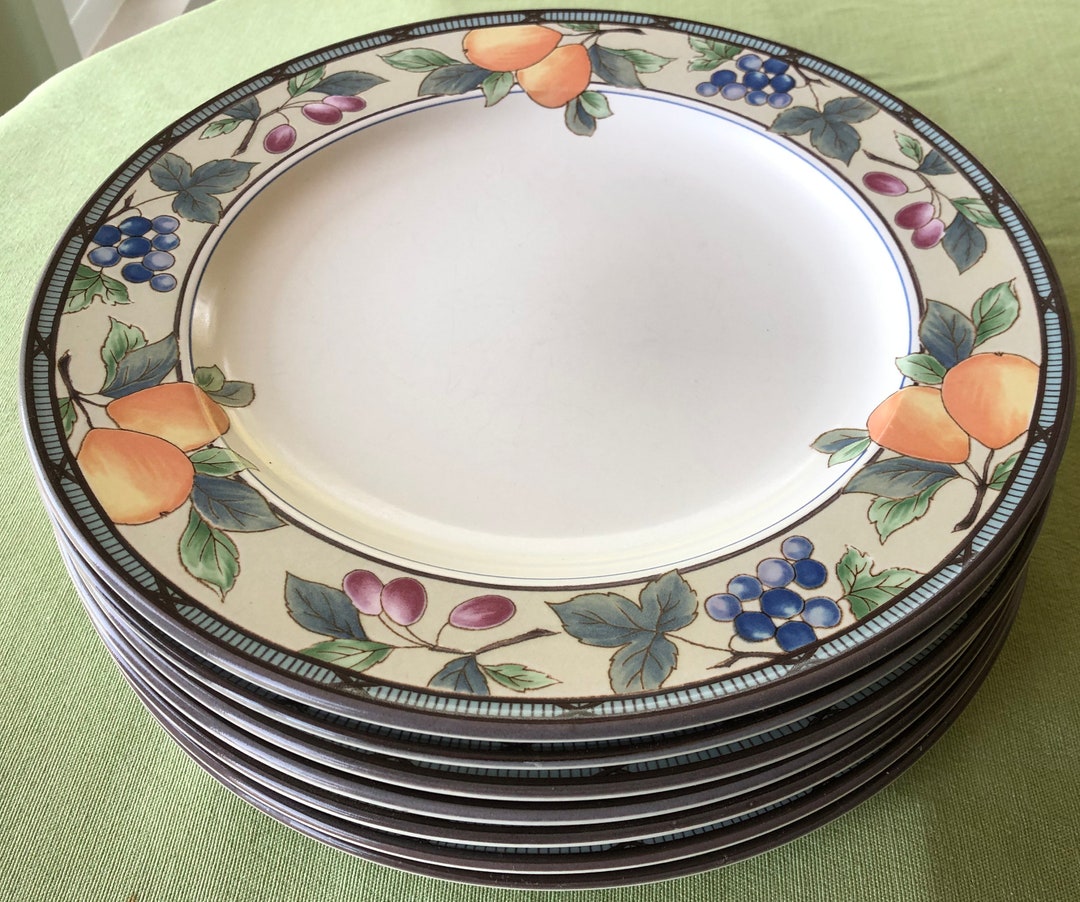 Mikasa Garden Harvest Dinner Plates (7) - Etsy