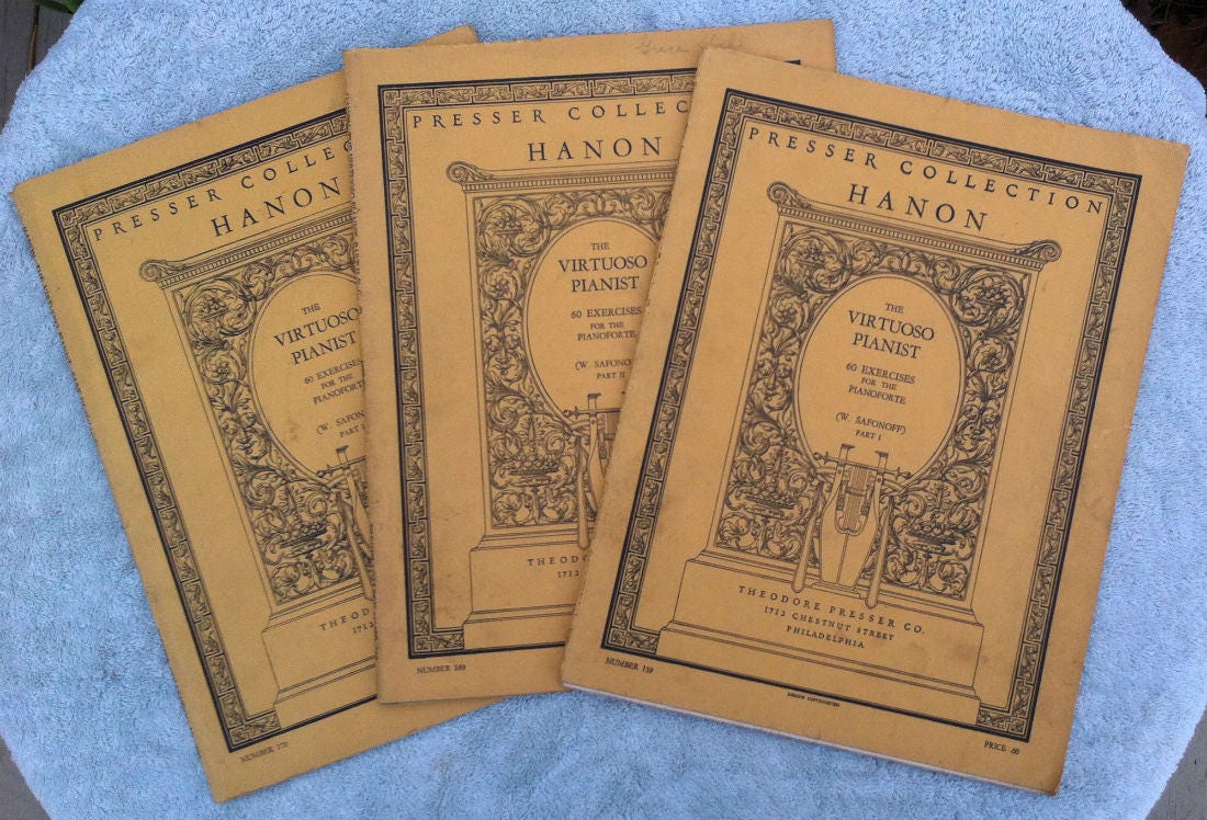 Presser Collection HANON Le pianiste virtuose 60 Exercices pour le  pianoforte, 1,2,3 -  France