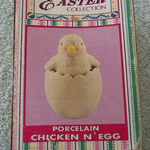 World Bazaars Inc. Easter Collection Porcelain Chicken n&#39; Egg