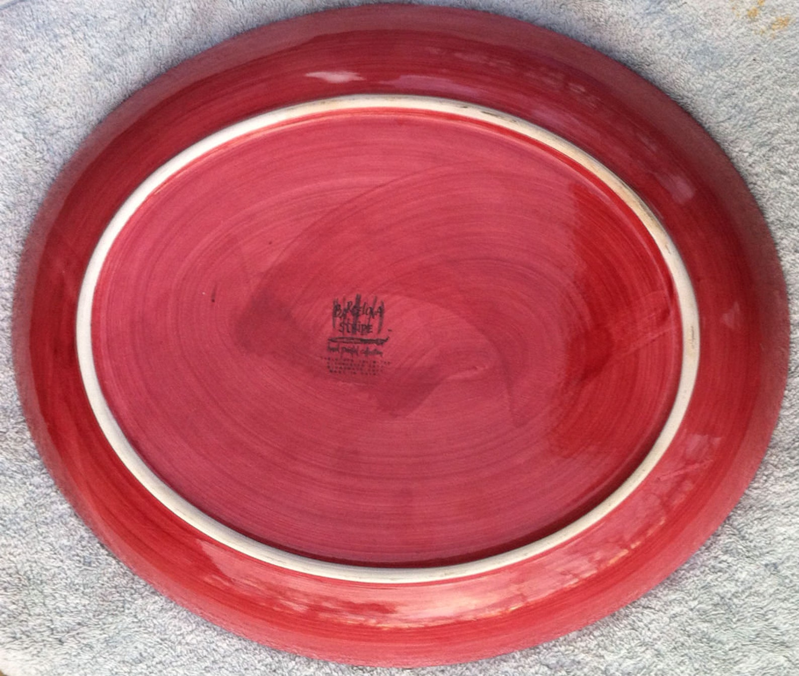 Tabletops Unlimited Barcelona Stripe Oval Platter Etsy