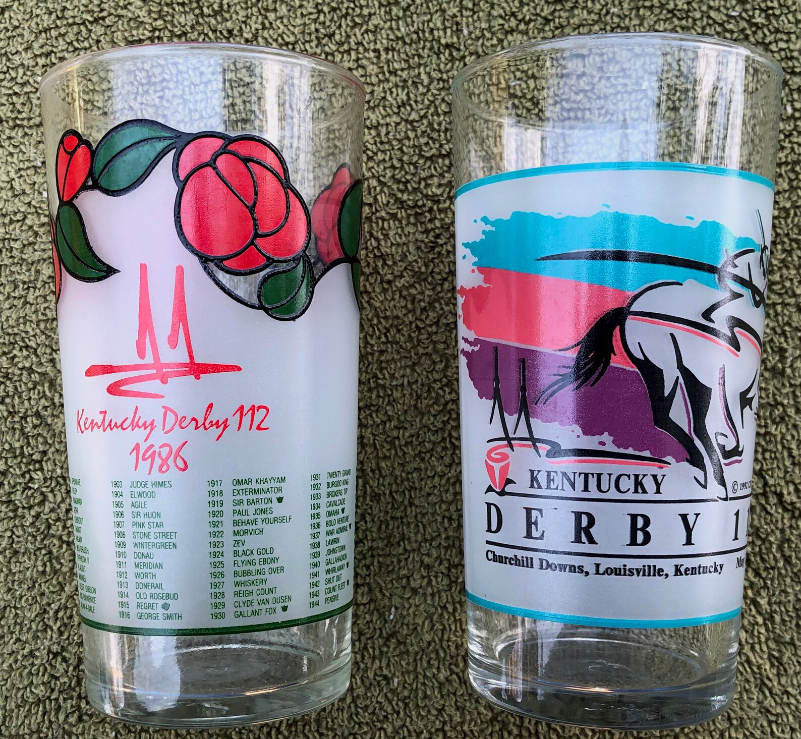 Horse racing glasses 7 Kentucky Derby Preakness Belmont Etsy