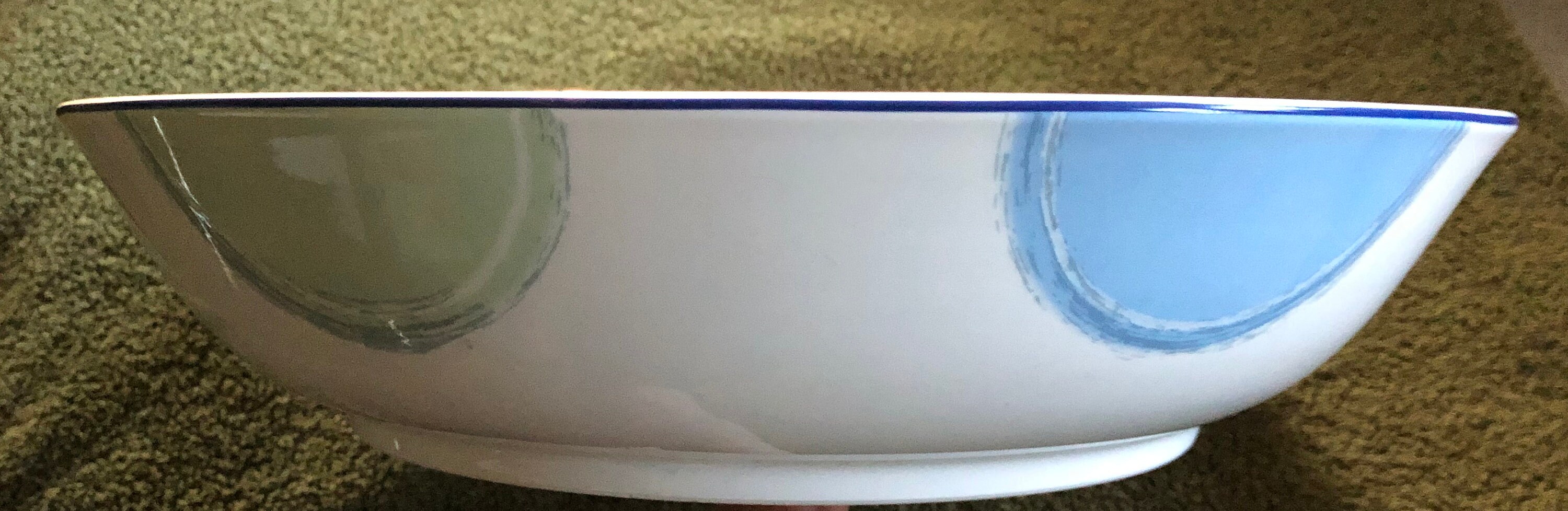 Noritake Ambience Java Blue Large Pasta Bowl Etsy