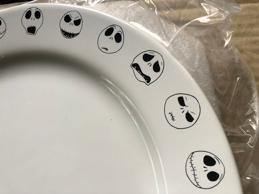 Jack Skellington Plate Set 'faces' 8 Plate Set, Disney, New Etsy