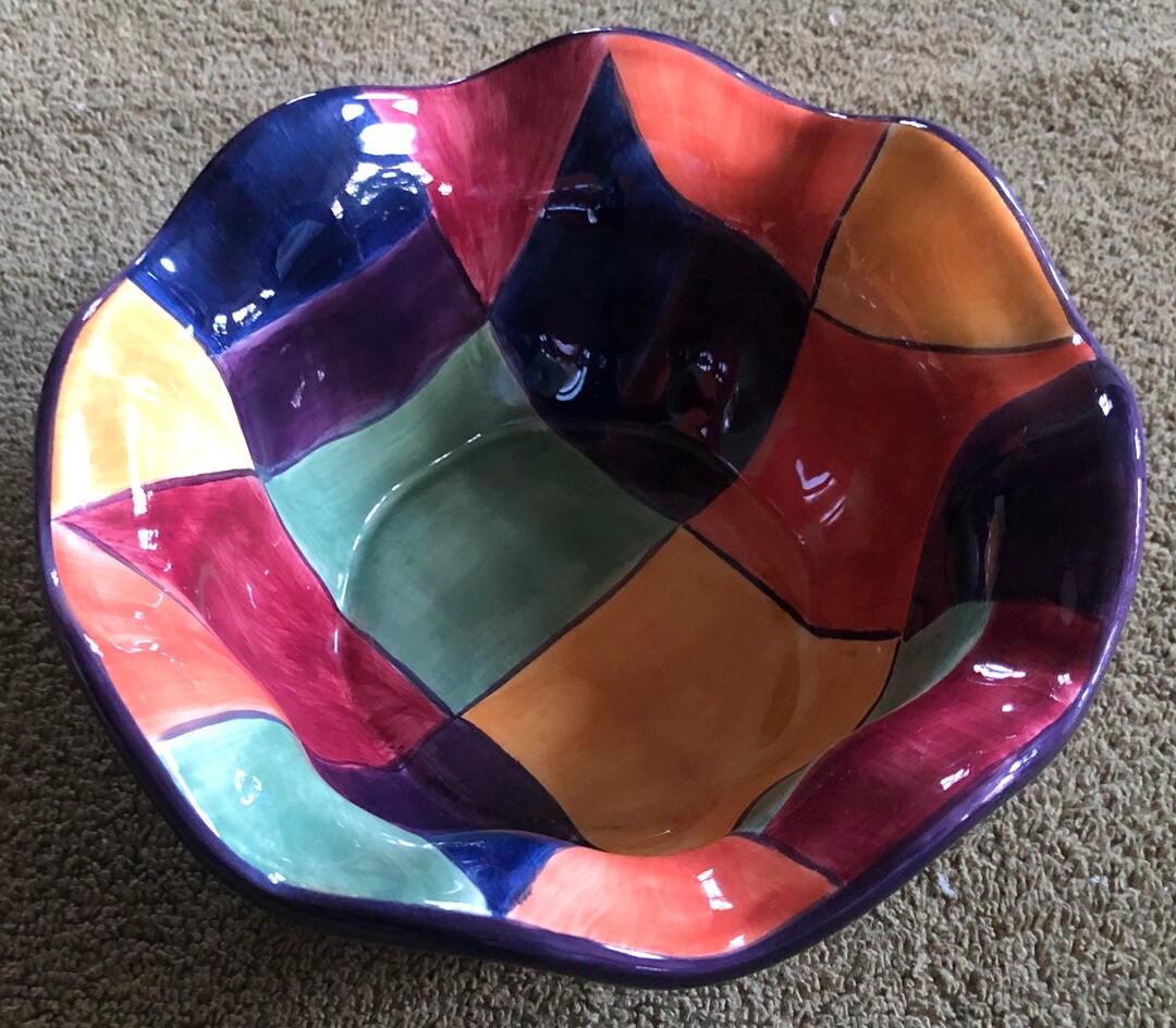 Caracas Bowl, Wavy Edge, Tabletops Gallery Etsy