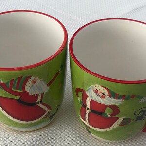 Susan Winget whimsical Santa mugs (2)