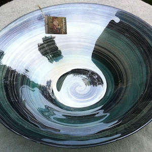 Large Il Quadrifoglio decorative glass bowl