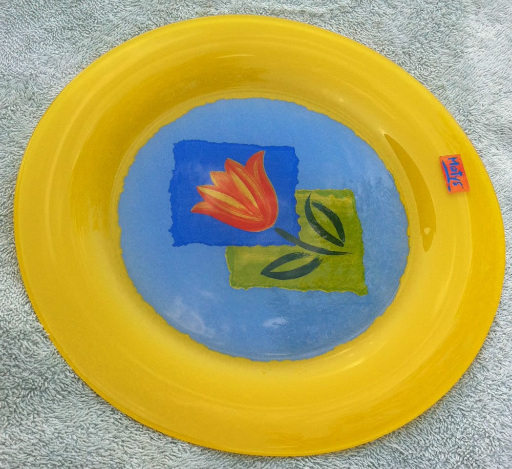 24 Arcoroc Matys Yellow Glass Buffet Plates, service Plates Etsy