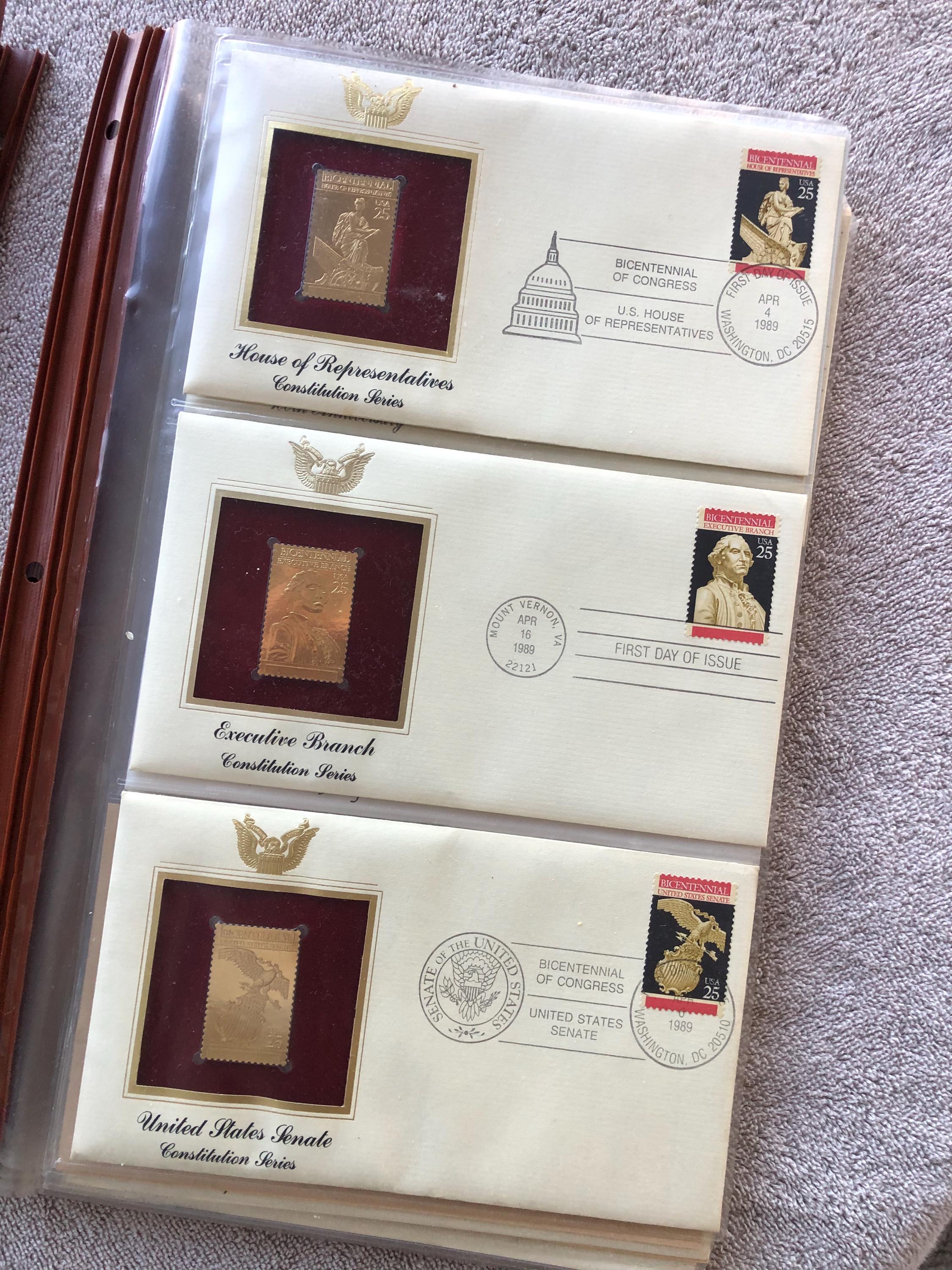 Stamp first day covers, Golden Replicas, 1989