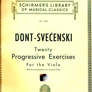Schirmer&#39;s Library no. 1493 Dont-Svecenski violin exercises