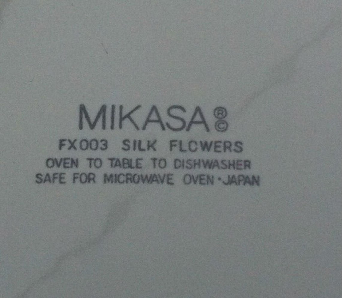 Mikasa Silk Flowers Cake Plate and Ceramic Server and 12 Etsy