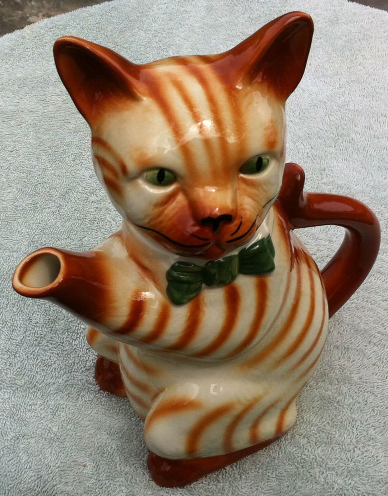 Tony Wood Studio Cat Teapot | Etsy