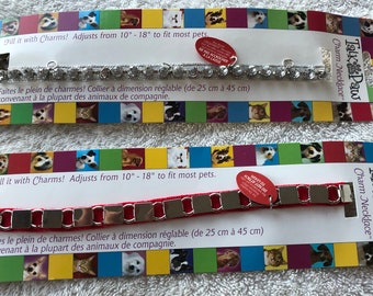 Charms pet collars (2), new