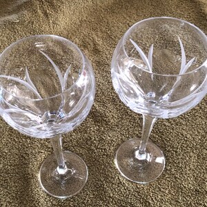 Royal Doulton handcut crystal balloon wine glasses (2) , new