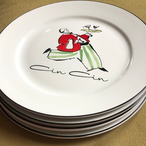 Rosanna fat wine/spirits waiter snack plates (4 different)